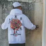 Boys Cool Men Hip Hop Hoodies Japanese Casual Sweatshirts Streetwear Men Women Loose Pullover Harajuku Devil Hoodie