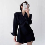Suit Spring And Autumn New Cushion Shoulder Casual Fashion Temperament Slimming Professional OL Small Suit Coat