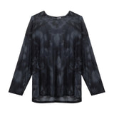Women Tie Dye Long Sleeve Ladies Spring Loose High Street Stylish Thin Leisure Minimalist Harajuku Ins Comfortable