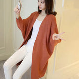 Women Winter Cardigan Long Sweater Autumn Bat Sleeve Knitted Sweater Jacket Long Sleeves Loose Ladies Sweaters Coat New