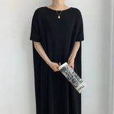 Woherb Loose Lazy Wind Dress Female 2024 Summer Dress New Fashion Light Mature Large Size Ins Web Celebrity Skirt Tide-Outfit