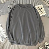 100% Cotton Women Sweatshirt Casual O Neck Plus Size Tops Simple Long Sleeve Fall Ladies Solid Oversize Fashion Tops