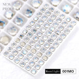 Lanziter 8*8mm 10pcs Kawaii Crystal Nails Art Decoration Rhinestones Parts Glass Claw Hexagon Charms Supplies For