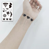 Water Transfer Tattoo Sexy Red Lips Print Tattoo Body Art Waterproof Temporary Fake Flash Tattoo for Man Woman Kid