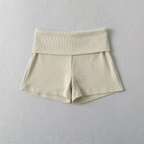 Trendy Women's Dress Sexy Flanging Tie Short Style Small Wipes + Waist Lift Hip Slimming Shorts Two Suits-Outfit