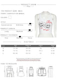 Kliou Aesthetic Graphic Cyber Y2k Streetwear Women Chic Sleeveless Activity Tank Tops 2021 Harajuku Skinny Crop Tops
