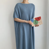 Woherb Loose Lazy Wind Dress Female 2024 Summer Dress New Fashion Light Mature Large Size Ins Web Celebrity Skirt Tide-Outfit