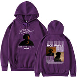 New ROD WAVE Hoodie Winter High Street Collar Plus Velvet Girl