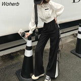 Leg Pants Women Bowknot Chic Design Spring Kawaii Trendy Basic M-4XL Casual Loose Full Length Streetwear Korean Hot Sale-Outfit