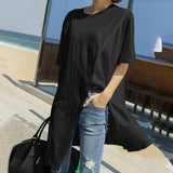 Solid Summer Tops Blouse Women Casual Cotton Short Sleeve O-Neck Women Shirts Bottoming Shirts Chic Sweet Clothing