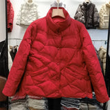 90% White Duck Down Jacket Women Ultra Light Down Coat Casual Loose Stand-Up Collar Clothes Waterproof Windproof
