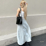 Women Elegant Backless Long Style Summer Holiday Streetwear Aesthetic Casual All-match Female Popular Simple Ulzzang New-Outfit