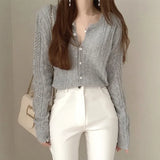 Chic Korean Fashion Lady Women Winter Spring Single Breasted Button Front Cargidans