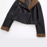 New Velvet Lined Motorcycle Jacket 2949221-Outfit