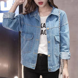 Woherb Coat Female Early Fall 2024 New Tide Loose Korean Version Student Bf Thin Jacket Autumn Suit Short Jacket-Outfit