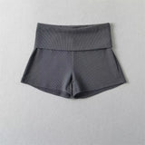 Trendy Women's Dress Sexy Flanging Tie Short Style Small Wipes + Waist Lift Hip Slimming Shorts Two Suits-Outfit