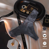 Empty Trousers V Flash Diamond Buckle Lace Side Trousers Without Trace Ice Splicing Lace Lady