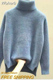 Cashmere Sweater Women Turtleneck Women's Knitted Turtleneck Winter Cashmere Sweater For Women Warm Sweaters Female-Outfit