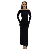 2025 Women's New Fashion Collar Sexy Tight Folds Side Open
