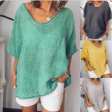 2020 Summer Fashion O Neck Women's Tshirt Tops Casual Loose Basic Type Solid Short Sleeve Ladies T Shirt Tops Plus