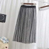 Women One Layer All Match Outer Tulle Skirt Elastic Waist Black Tutu A-line Long Skirt QT2180-Outfit