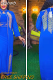 Piece Set Abaya African Dresses for Women 2023 Traditional Nigeria Hot Drill Caftan Dress Abaya Musulman Robe Femme Clothes-Outfit