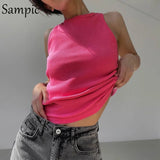 Knitted Summer Ribber Sleevless T Shirt Tops Women Casual Khaki White Crop Tops 2021 Club Short Skinny Tank Tops