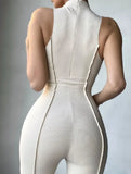 Sexy Round Neck Sleeveless Slim