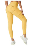 Fashion Solid Color Legging Sexy Small Foot Trousers Women's High Waist Fitness