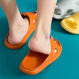 and Women Slippers 2021 New Non-Slip Thick-Sole Home Slippers Bathroom Shoes Summer Fashion Couple'S Soft Eva Sandal