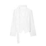 New Lace With Female Niche Design Temperament V-Neck High-End Suit