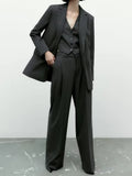 Women Autumn Striped Pant Suits 2 pieces Sets 2023 Casual Loose Blazers Coats and Trousers Female Elegant OL Suit Cloth-Outfit