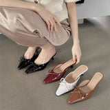 Woherb New Fall 2024 Dress With Low Heel Bow And Half