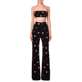 2025 New Star Fashion Heart Shaped Liange带 Vest Pants Set