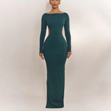 Fashion Irregular Sleeve Slanted Shoulder High-End Evening