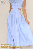 Waist Y2k Sexy Women Dress Summer 2023 Elegant Sleeveless A-line Long Dresses Women Vintage Hollow Casual Dress Robes 25544-Outfit