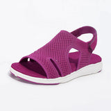 2021 New Summer Women Sandals Sexy Shoes Crystal Casual Woman Flats Buckle Strap Ladies Fashion Beach Shoe Big