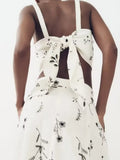 2023 Women Summer Camis Tank Tops Fashion Sweet Floral Embroidery Bandage Female Elegant Street Short Top Clothing-Outfit