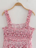 2023 Women Summer Tank Dress Fashion Print Sleeveless Elastic Bust Split Female Elegant Street Dresses Clothing-Outfit
