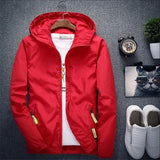 Thin Bomber Jacket Autumn Casual Plus Size Windbreaker Jacket Ultra-Light Solid Zipper Packable Slim Fit Outwear Coat