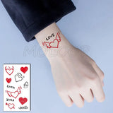Waterproof Temporary Tattoo Stickers Playing Cards Peach Tattoo Small Size Tatto Flash Tatoo Fake Tattoos for Man Girl