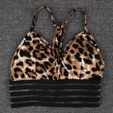 Fashion Fitness Gym 2 Piece Set Women Sexy Snake Elastic Tracksuit Sportswear Thin Soft Workout Bra and Leggings