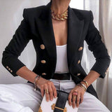 Women's Clothing Autumn And Winter New Solid Color Fashion Casual 2025 Suit Short Coat