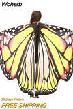 Cappa Women Butterfly Wings Costumes Pashmina Shawl Scarf Nymph Pixie Poncho Costume Accessory Peacock Wings Shawl-Outfit