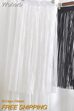 Women One Layer All Match Outer Tulle Skirt Elastic Waist Black Tutu A-line Long Skirt QT2180-Outfit