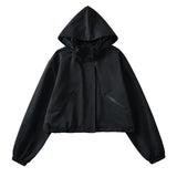 Hooded Storm Jacket Women's New Loose Casual Zipper Jacket In The Fall Of 2025