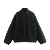New 15 Color Loose Casual Jacket Street Y2K Collar Dark Buckle Coat Female