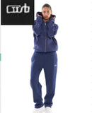 New Zippered Open-Shirt Trousers Simple Letter-Print Hooded Jacket Jacket