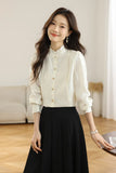 Spring Dress New French Long-Sleeved Shirt Women's Lace Collar Chic Commuter Blouse Fashion Shirt