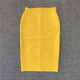 Quality Women New Rayon Bandgae Skirt Elegant Pencil Skirt Celebrity Sexy Club Party Wear Vintage